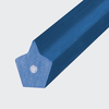 Ridge-top V-belt polyurethane 88 Shore A blue smooth, reinforced glass fiber polyurethane type 1